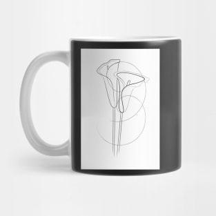 Calla Lily Line Drawing Mug